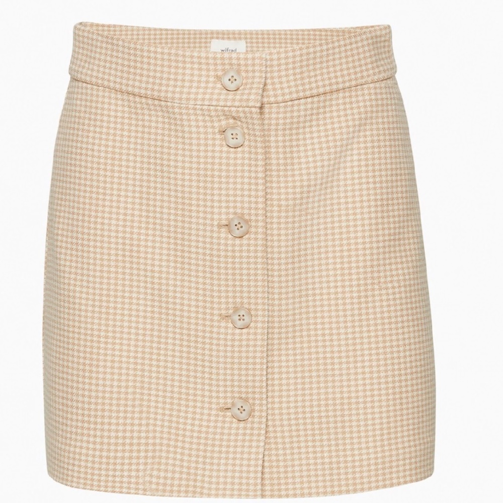 ARITZIA Wilfred Tai Skirt  High-waisted button-up skirt Houndstooth - 2